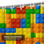 Rideau de douche avec 12 crochets Construction Blocks-505101757