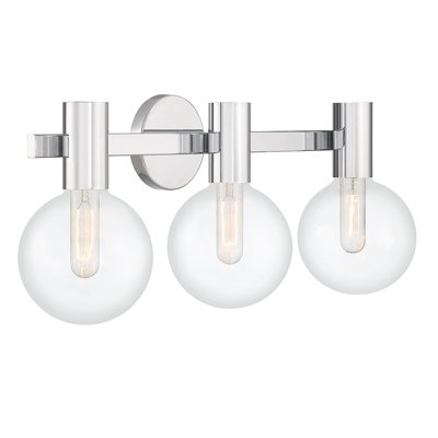  Wright 3-Light Bathroom Vanity Light in Chrome
