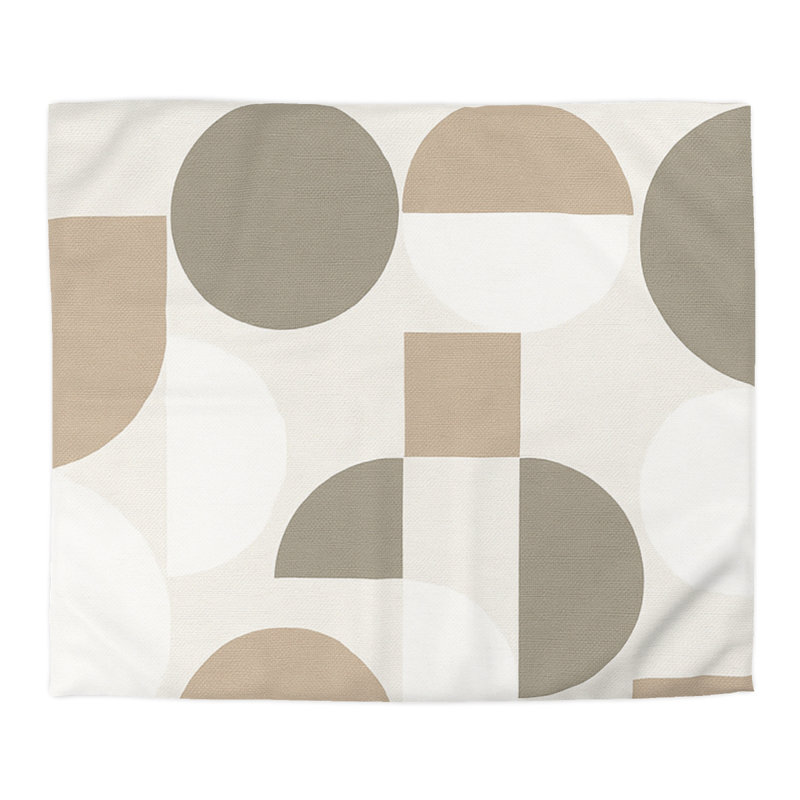 Microfiber Duvet Cover Boho Style, Design 74, King Duvet Cover, White