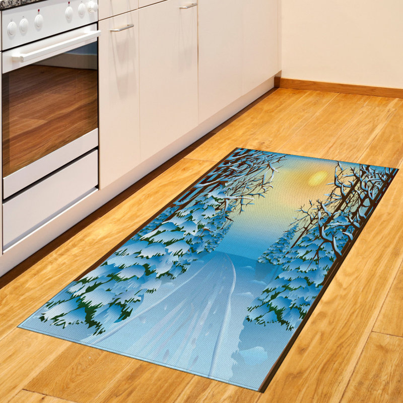 Tapis décoratif en laine à haute densité pour l'hiver, Rectangle 2 pi 7 po x 5 pi