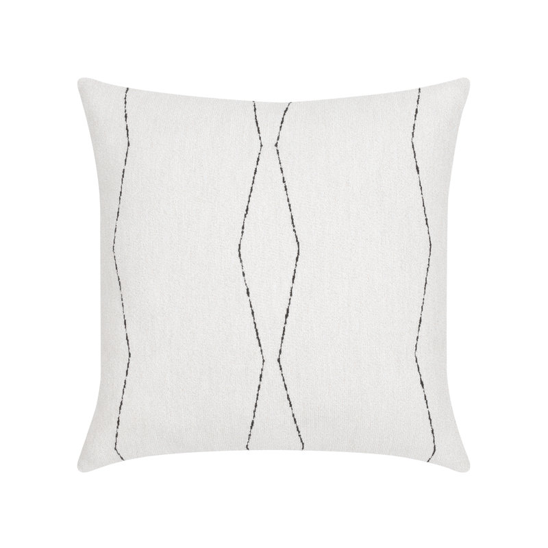 Elevated Sunbrella® Throw Square Indoor/Outdoor Pillow Cover & Insert by Elaine Smith, Ebony, 20"H x 20"W