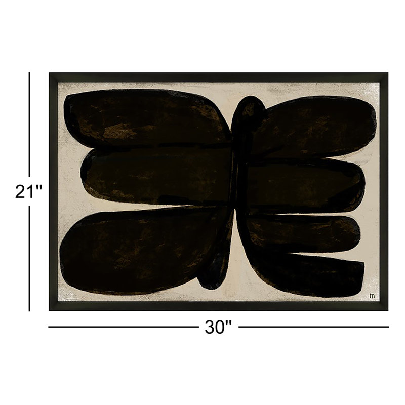 Dragonfly Print by StudioM, Black, 21" H x 30" W x 1.25" D