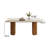 71'' Modern Rectangular Pandora Stone Dining Table, Luxury Wood Fluted Double Base, Contemporary Dining Table for 6 People-822540413-1052093061