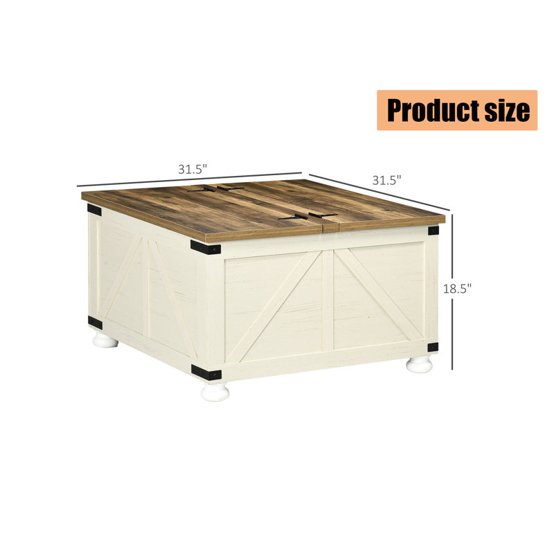 Assuntina Single Coffee Table, Brown, White