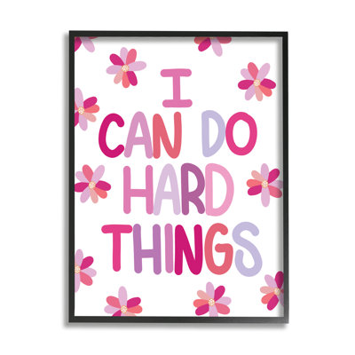 «I Can Do Hard Things», art floral sur toile tendue XXL par Emily Cromwell