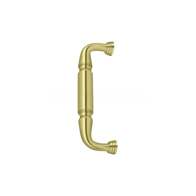 Deltana DP2574U3 Door Pull without Rosette, 8" in Polished Brass, Polished Brass
