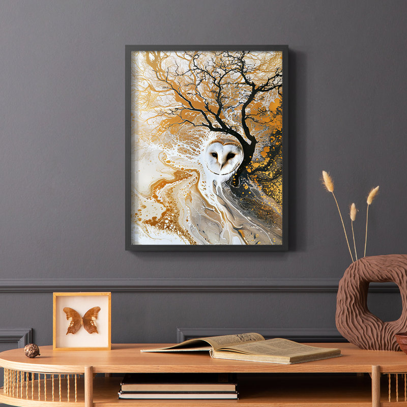 ANIMALS Series Lxxiii - reproduction encadrée de qualité supérieure - prête à être accrochée - aucun clou requis, Noir