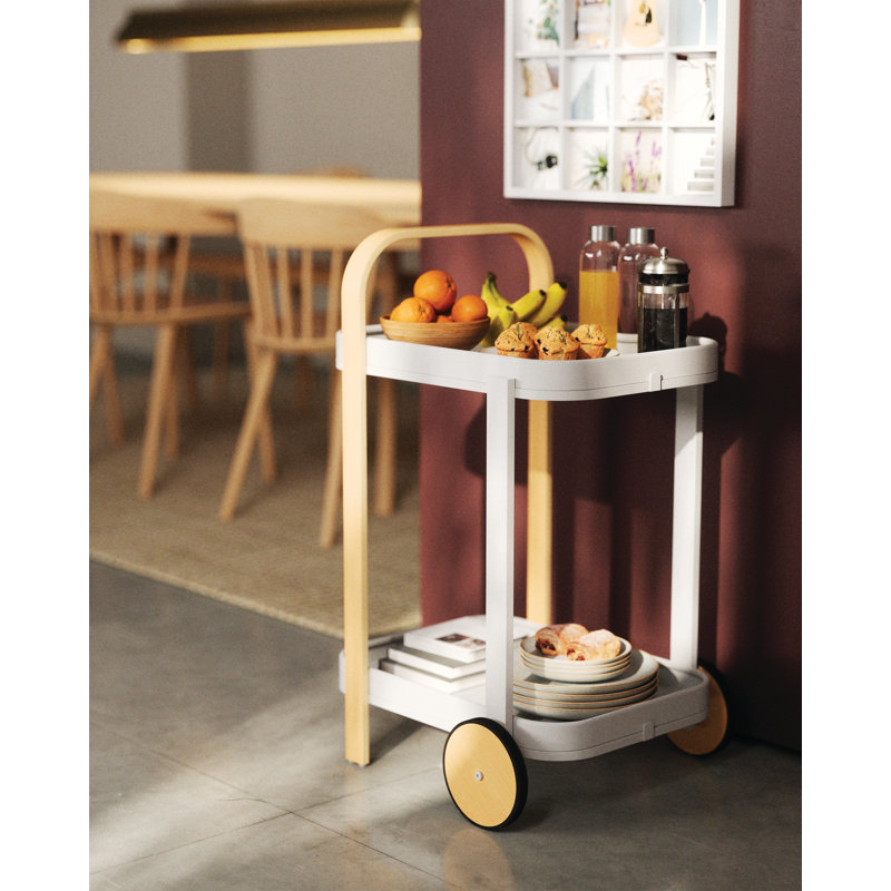 Umbra Bellwood Bar/Serving Cart, Natural/White