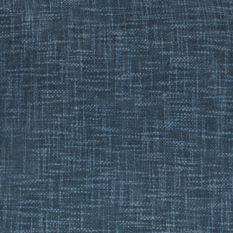 Navy Stonewashed Cotton Fringe 22" Square Throw Pillow