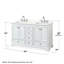 Ensemble de meuble-lavabo double autoportant 60 po avec plateau en quartz Deborah-98160694-98160695-98160696