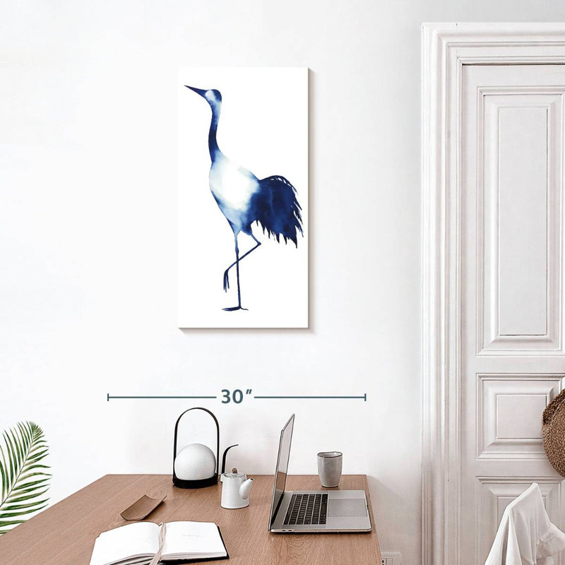 Ink Drop Crane II, 30" H x 15" W