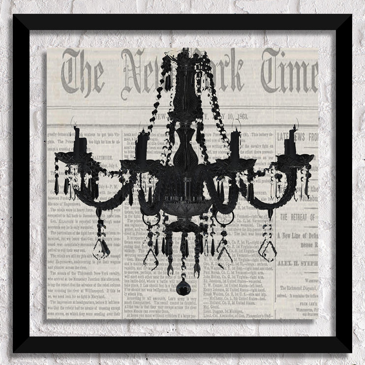« lustre 1 », reproduction d’impression encadrée, H 27,5 po x l 27,5 po x P 0,75 po, Cadre en plexiglas noir