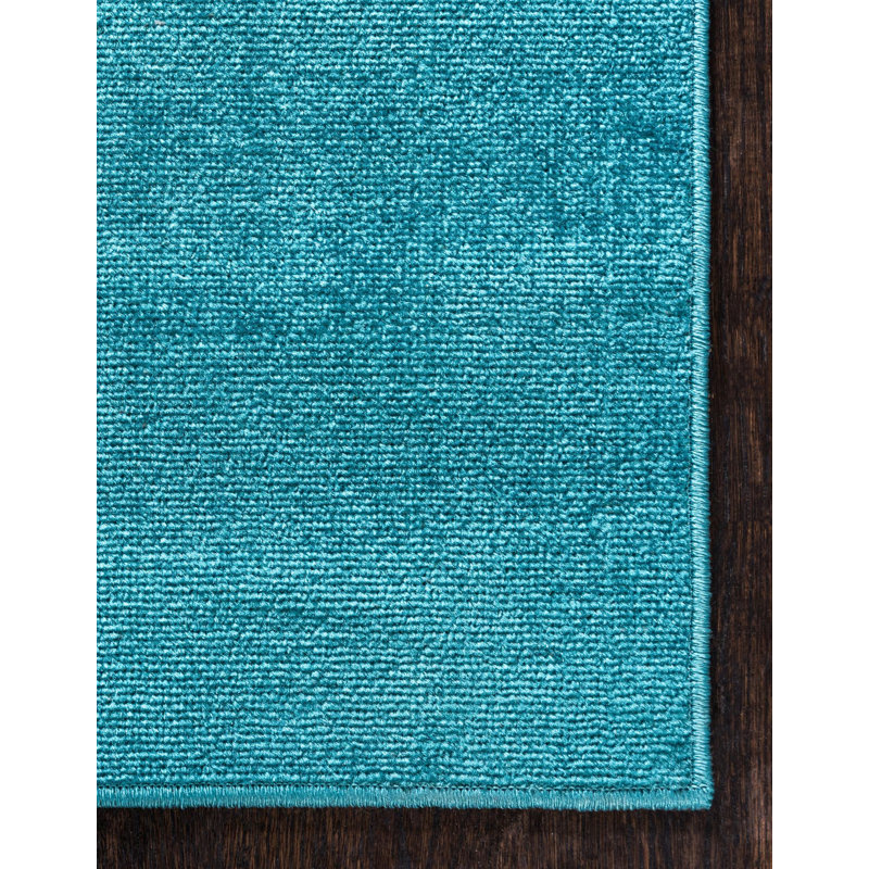 Tapis bleu sarcelle Arzilla, Rectangle 6 pi 1 po x 9 pi