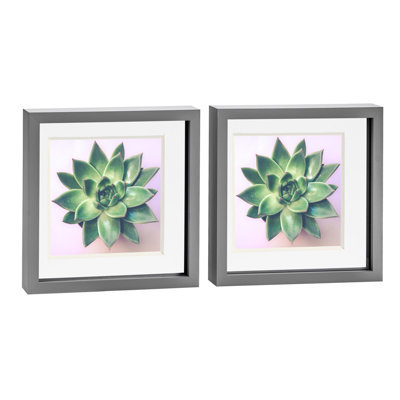 Bevelled Shadow Box Picture Frame with Mat