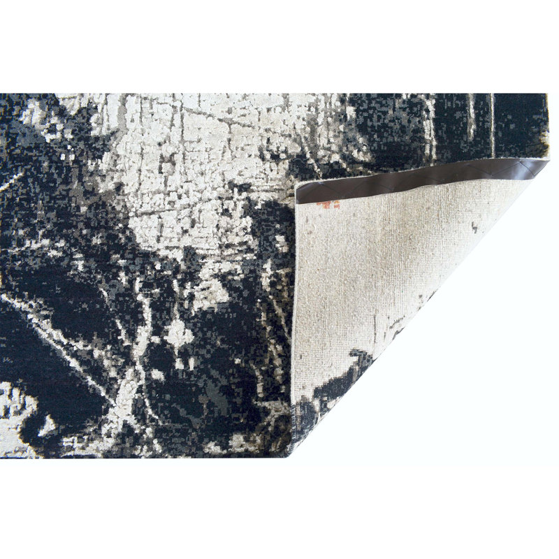 Area Rug in Black/Gray, null, Rectangle 9' x 12'