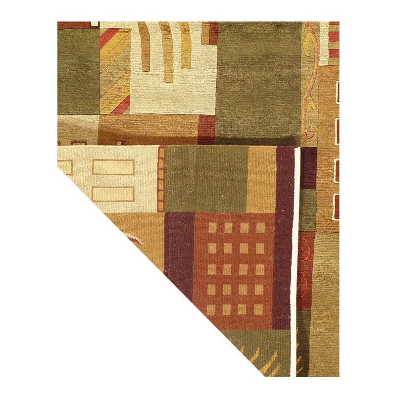 Tapis unique en laine noué à la main 6 pi 1 po x 4 pi 1 po nouvel âge Celotto