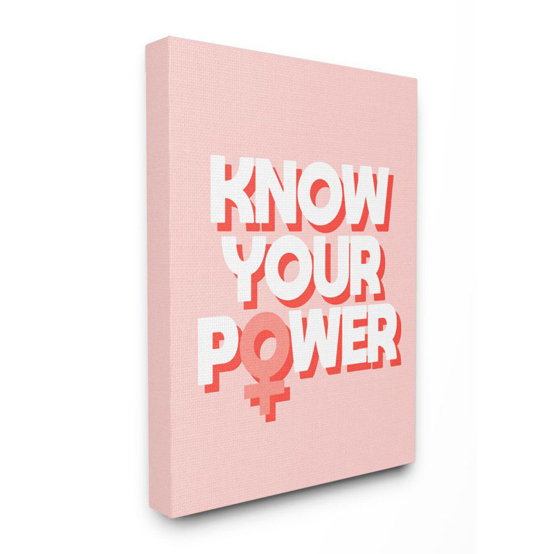 " Know Your Power " by Daphne Polselli, Wrapped Canvas, 48" H x 36" W x 1.5" D