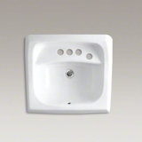 Kingston Ceramic 22" Wall Mount Bathroom Sink with Overflow