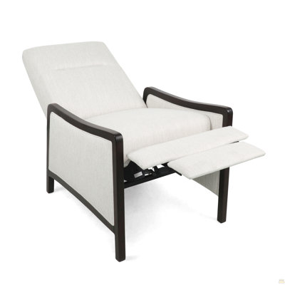 Fabric Recliner Chair Mid-Century Modern Recliner Pushback Single Recliner Sofa with Thicker Seat Cushion Upholstered Sofa with Wooden leg for Living