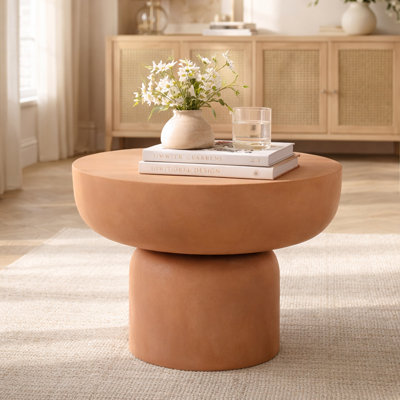 Table d'appoint ronde orange