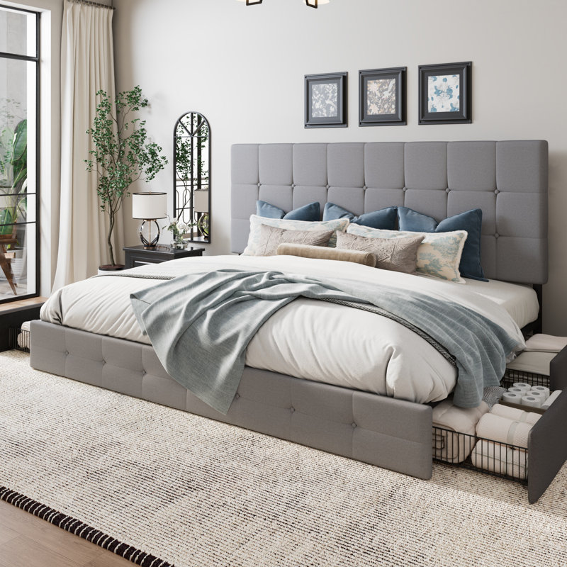 Silvester Upholstered Platform Storage Bed