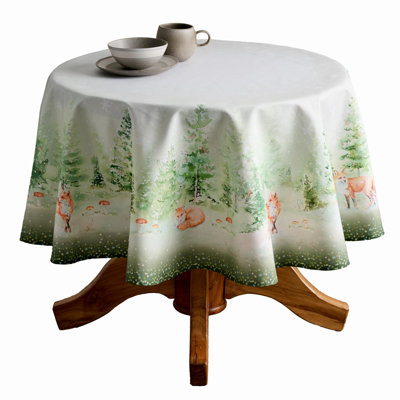 Maison d'Hermine Winter Mornings 100% Cotton Tablecloth - 63" Round