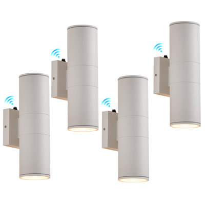 Ensemble de 4 appliques murales étanches IP65 avec aluminium