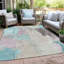 Machine Washable Indoor/Outdoor Xhevrie Teal Rug-538867858