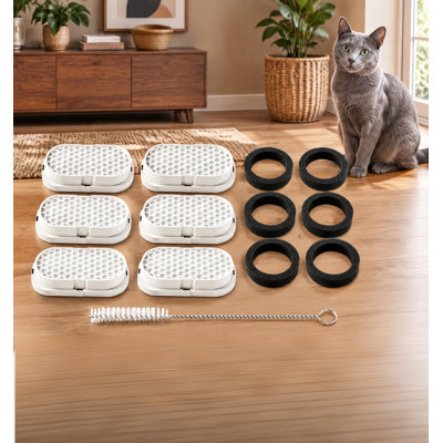 Trousse de filtre de rechange pour distributeurs d'eau compatibles avec les chats.