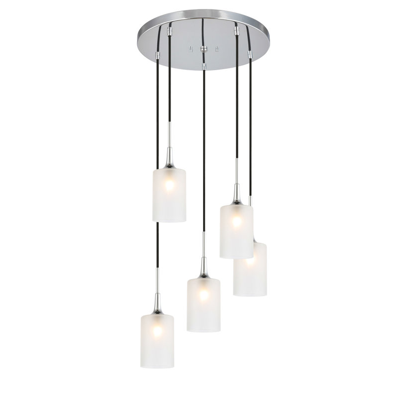 Shults 5 - Light Cluster Pendant, Chrome, Halogen