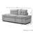 Modern Upholstered 3-in-1 Convertible Sleeper Sofa Bed with Pull-Out Bed and Adjustable Armrests-126317242