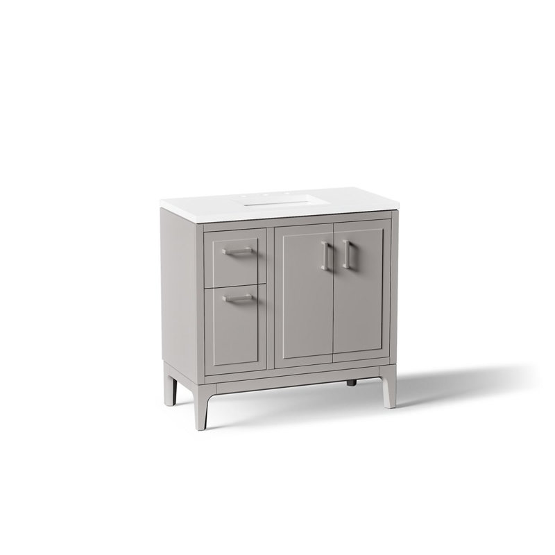 Seer 36-In Bathroom Vanity Set, Mohair Gray