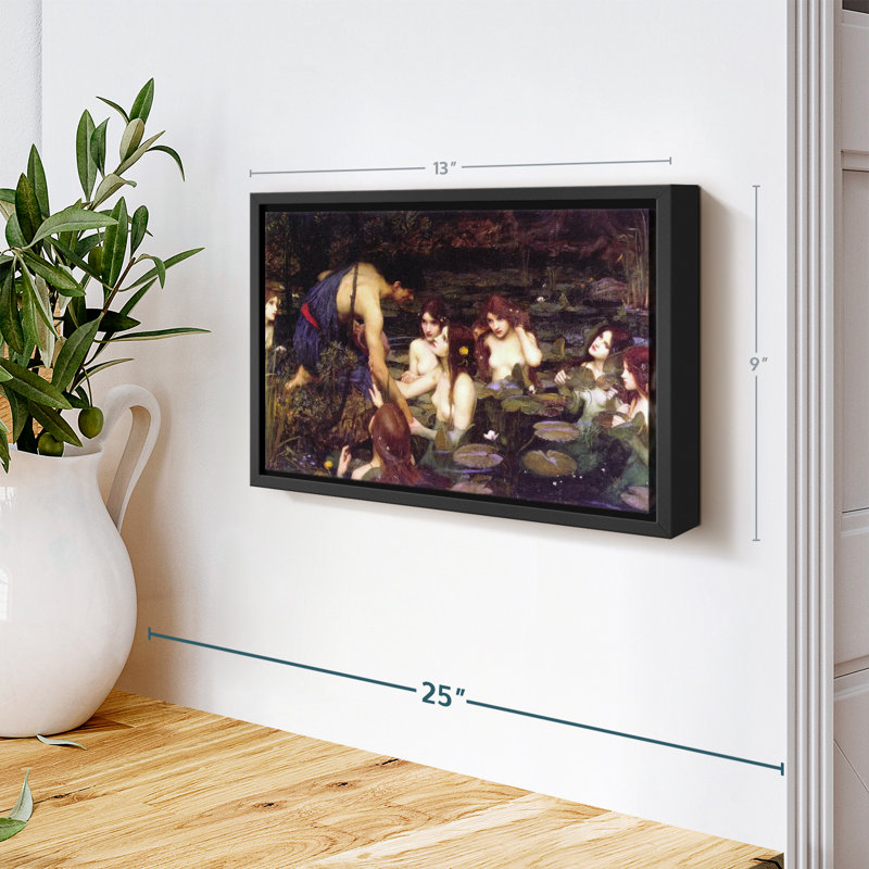 "Art mural Hylas et les nymphes", H 13 po x l 9 po