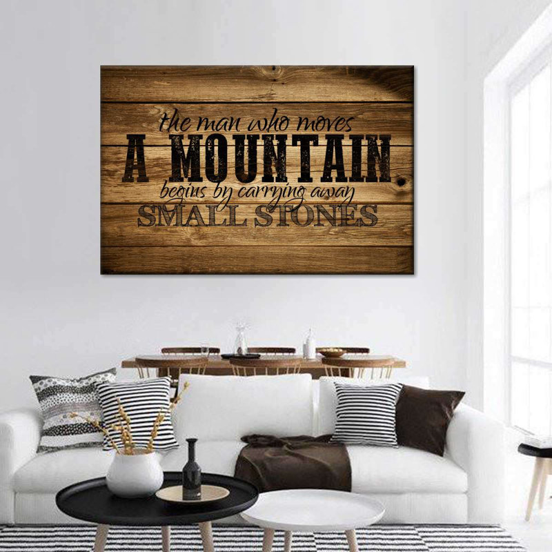 «Who Moves A Mountain», citation, H 8 po x l 12 po x P 1 po