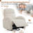 Delba 37"Modern Upholstered  Manual Swivel Rocker Glider Recliner with Rounded Armrest and Double Pockets,Nursery Rocker Recliner-421159848-404787446