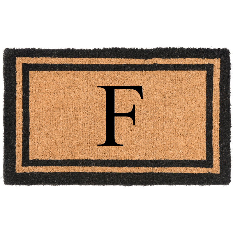 Tapis de porte d'extérieur 36 po x 22 po Welcome, F