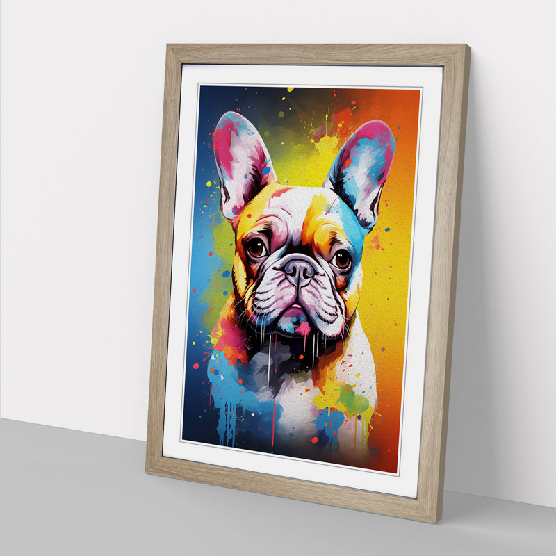 Single Picture Frame Print on Wood, 64cm H x 46cm W, Oak Framed