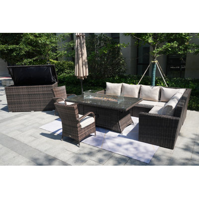 8 - Person Patio Conversation Set with Cushions
