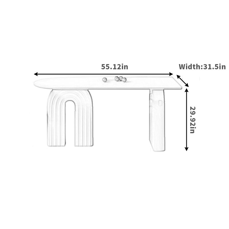 Feridun, H 29,92 po x L 55,12 po x l 31,5 po