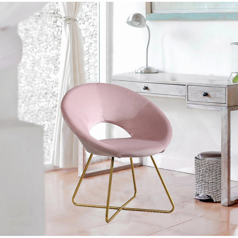 Velvet Task Chair, Pink
