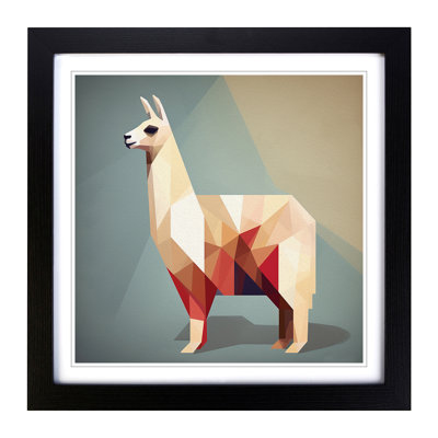 Llama Suprematism No.7 - Framed Print