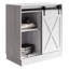 Armoire avec porte coulissante blanche-412789517
