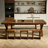 Solid wood rectangular dining table-176882272