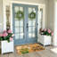 Décoration de bienvenue 20 po x 32 po, brun, blanc et blanc Hello Spring
