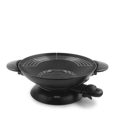 AROMA® 5Qt. Electric Wok with Glass Lid, Easy Clean Nonstick, Dishwasher Safe