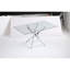 Table rectangulaire moderne en verre trempé et cadre en fer argenté-913351833-913351832