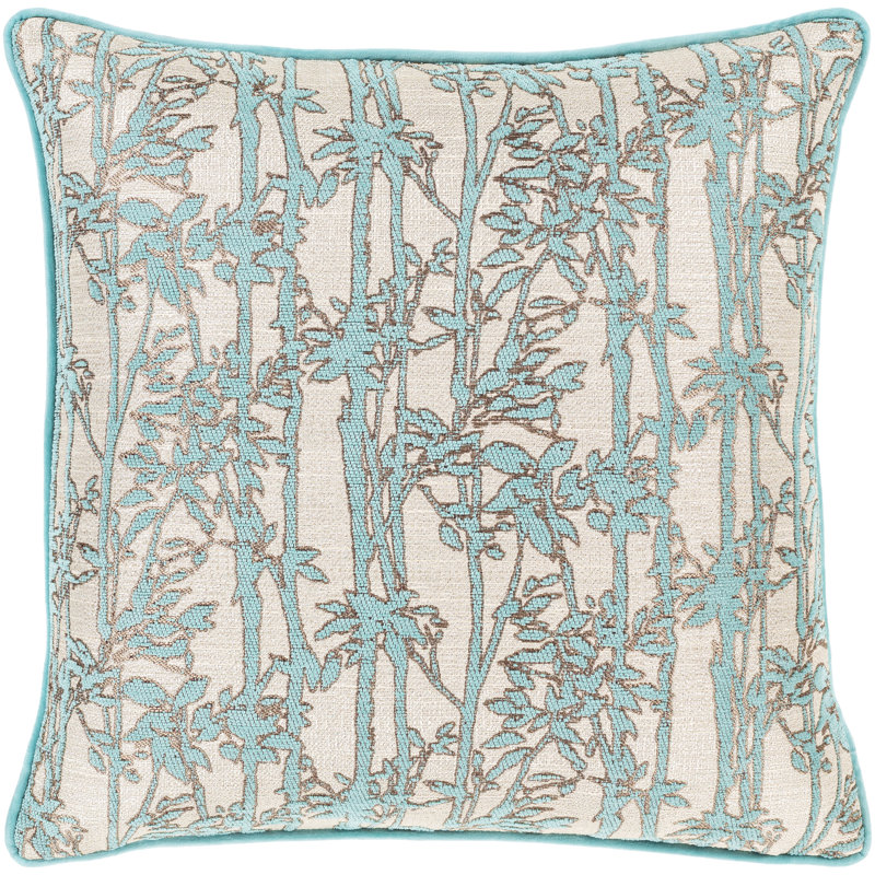 Biming Throw Pillow, Aqua, Down, 20" x 20"