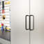 96 po Large, armoire de garage D 3, contemporaine, gris métallique, portes, résistance à la chaleur et à l'eau, 2 fois plus épais, matériau de qualité E0, tablette, support en métal robuste 3 x l 79 po