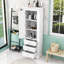 Grande armoire de rangement avec 3 tiroirs et tablettes réglables pour la salle de bain ou la cuisine-1792334655
