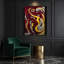 Art mural abstrait sur toile rouge figuratif-2127954182